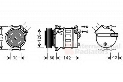 VAN WEZEL 3700k543 -  Компрессор, кондиционер